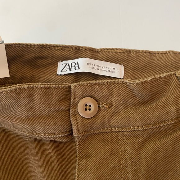 Zara Brown Chino Shorts 40 NWT - Picture 5 of 6